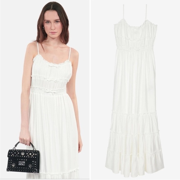 The Kooples Long White Maxi Dress with Bows - Kooples 1 - US Small - Picture 5 of 6